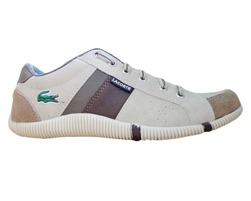 Sapatênis Masculino Lacoste Bege e Marrom